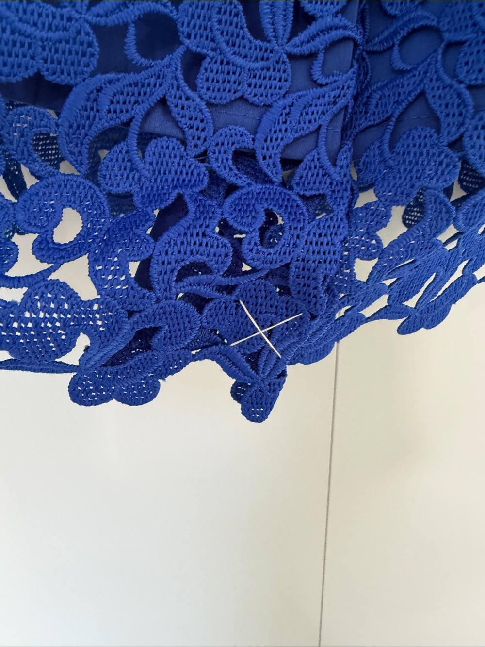 J.CREW COLLECTION Liola Guipure Lace Overlay Pencil Skirt in Electric Blue E9754 - Picture 8 of 10